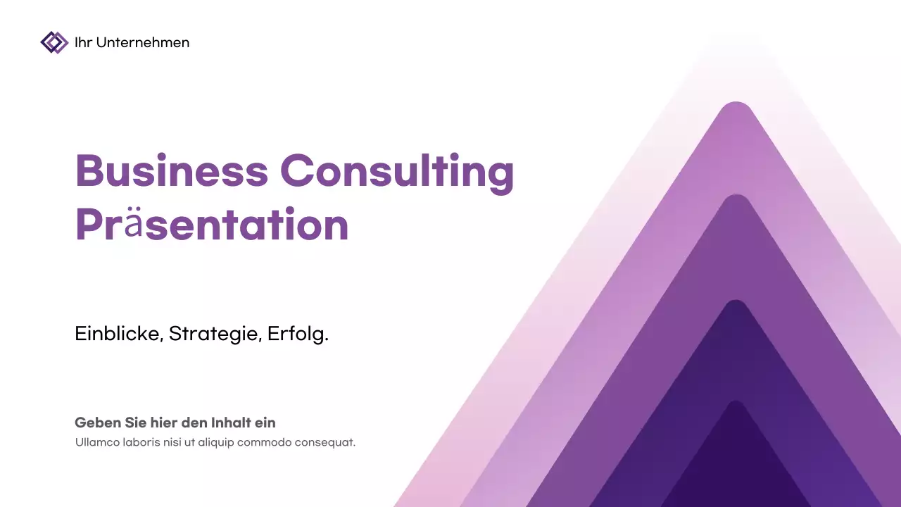 Lila Geometrische Business Präsentation