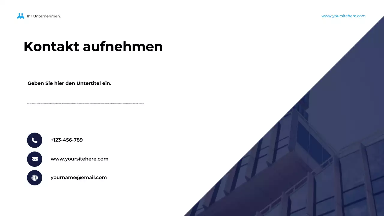 Blaue geometrische Geschäftspräsentation