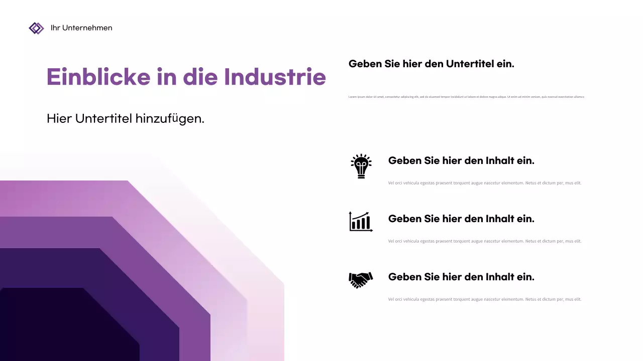 Lila Geometrische Business Präsentation