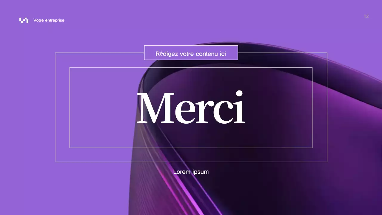 Présentation d'entreprise abstraite en violet