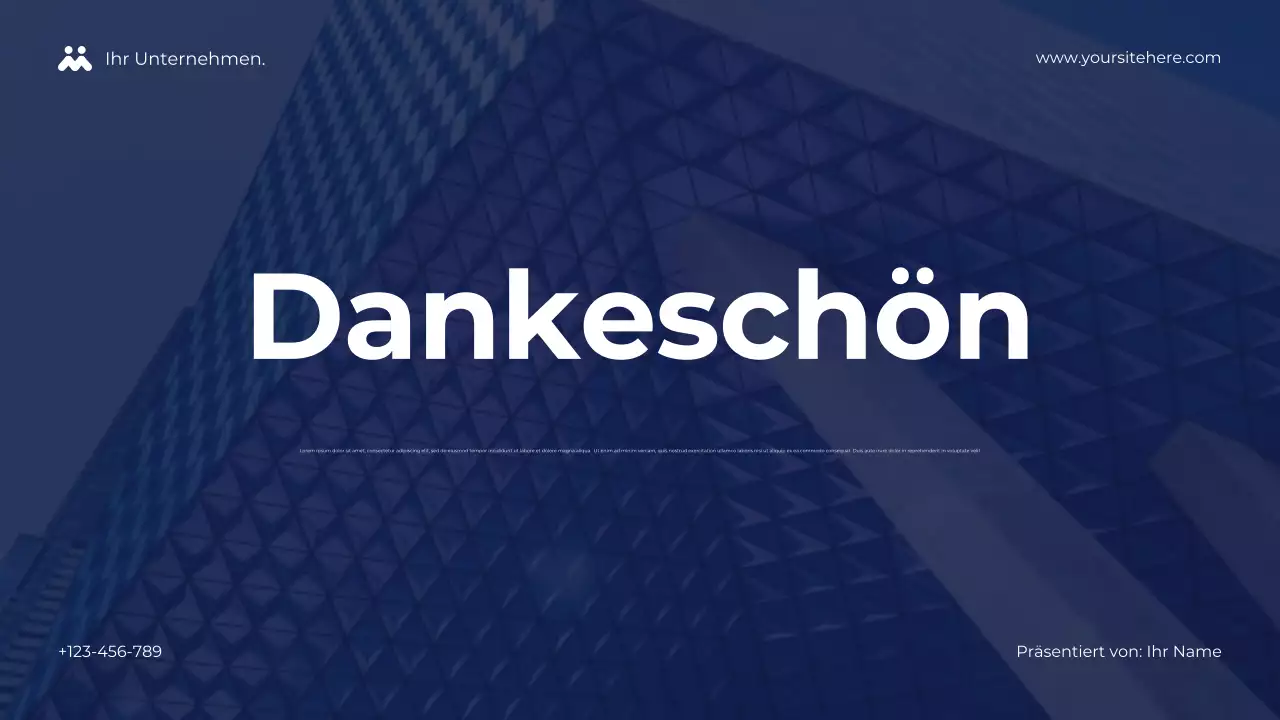 Blaue geometrische Geschäftspräsentation