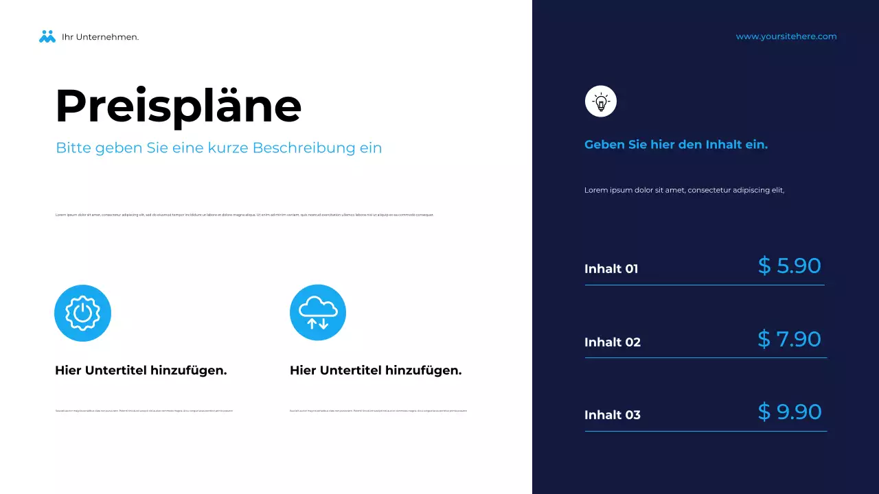 Blaue geometrische Geschäftspräsentation