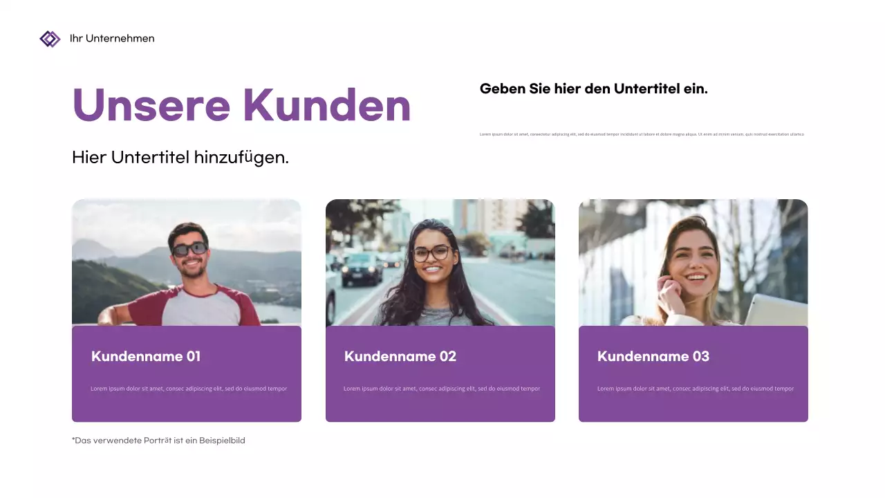 Lila Geometrische Business Präsentation