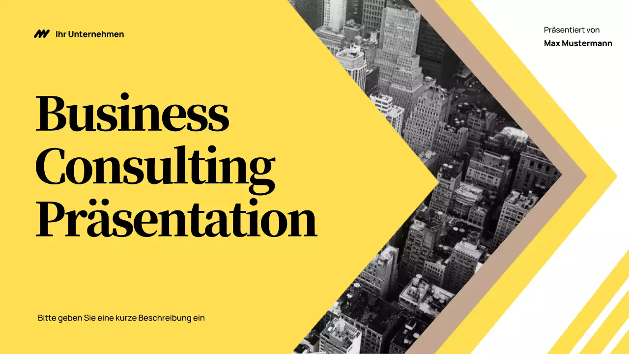 Yellow Modern Business Präsentation
