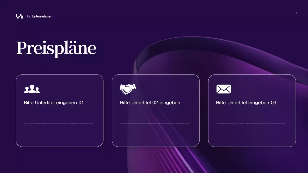 Lila Abstrakt Business Präsentation