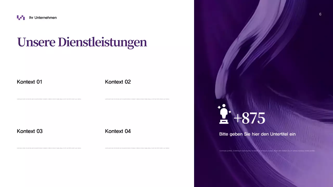 Lila Abstrakt Business Präsentation