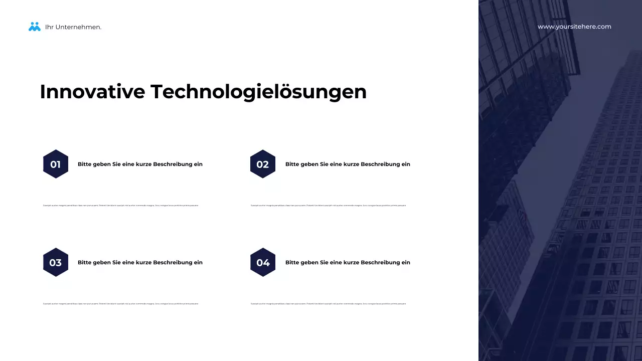 Blaue geometrische Geschäftspräsentation