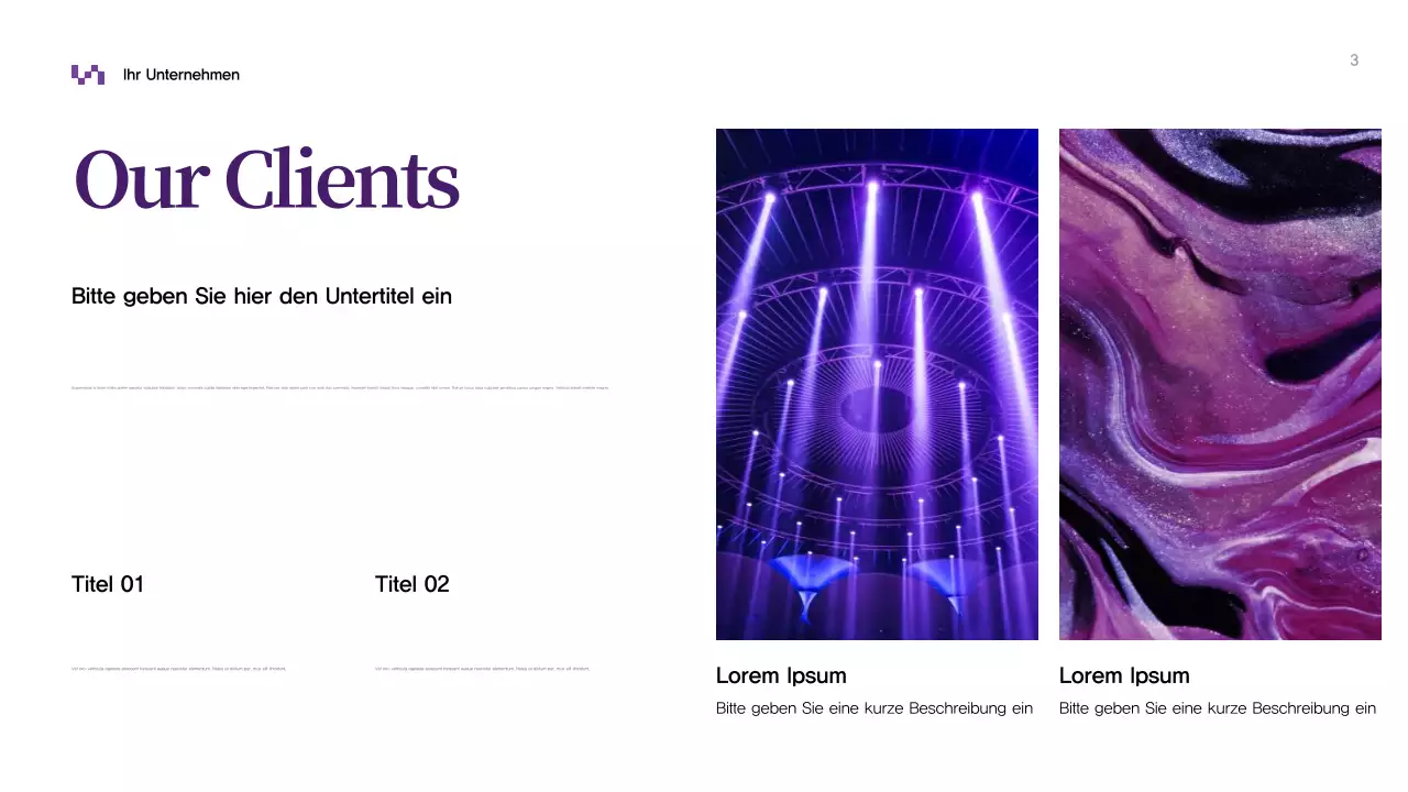 Lila Abstrakt Business Präsentation