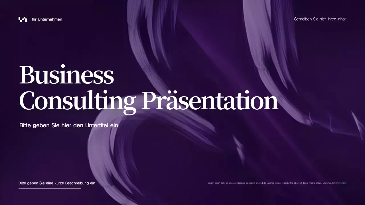 Lila Abstrakt Business Präsentation