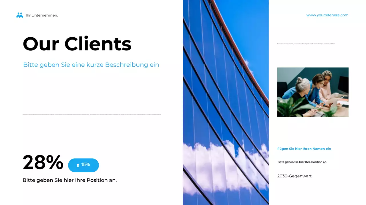 Blaue geometrische Geschäftspräsentation