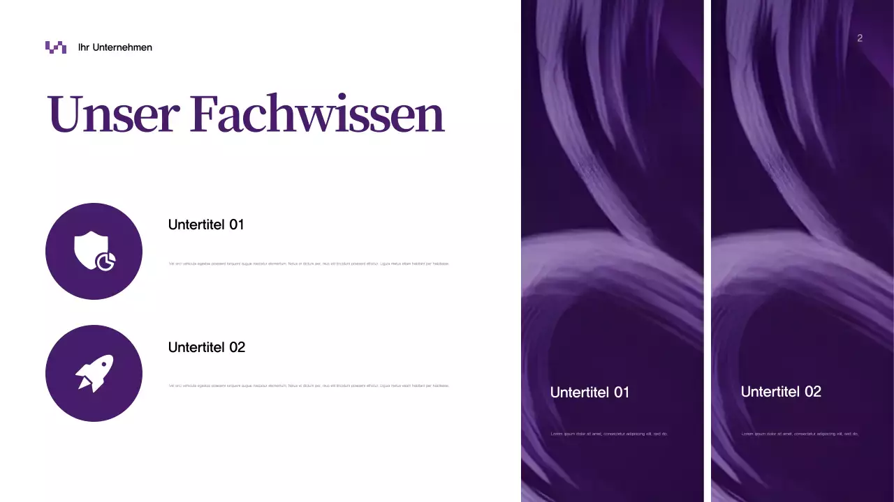 Lila Abstrakt Business Präsentation