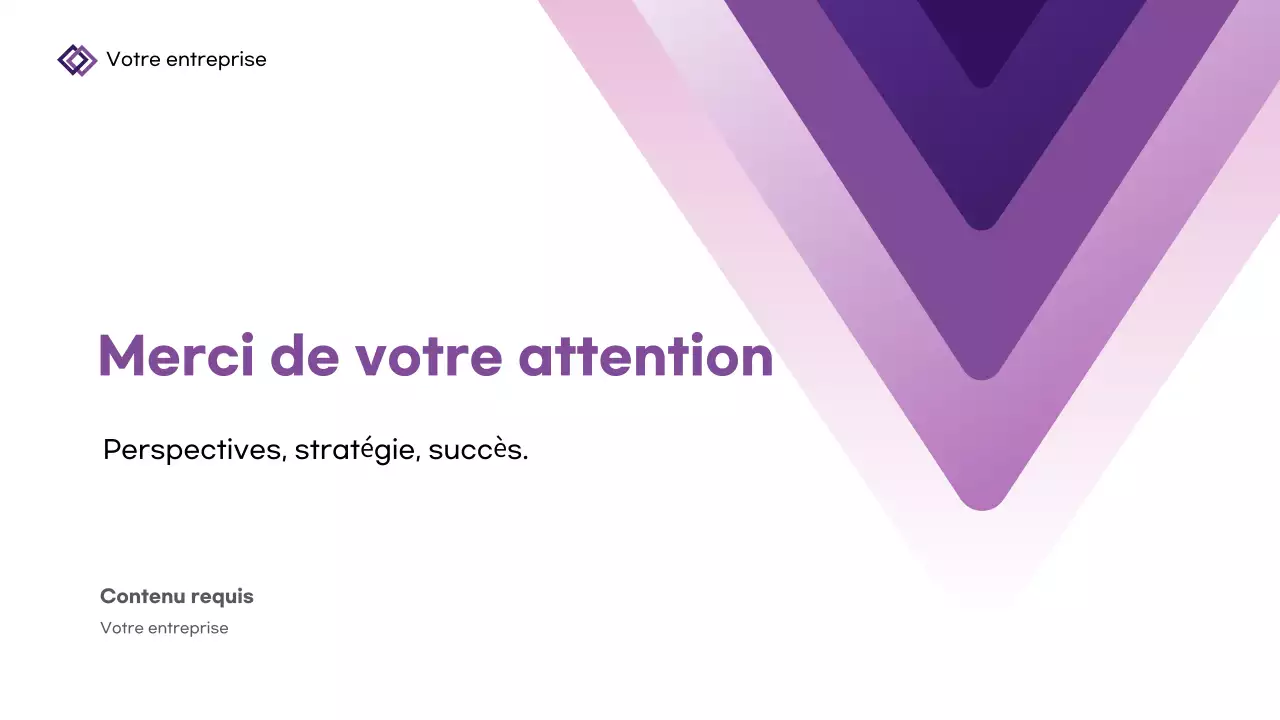Présentation d'entreprise géométrique violette