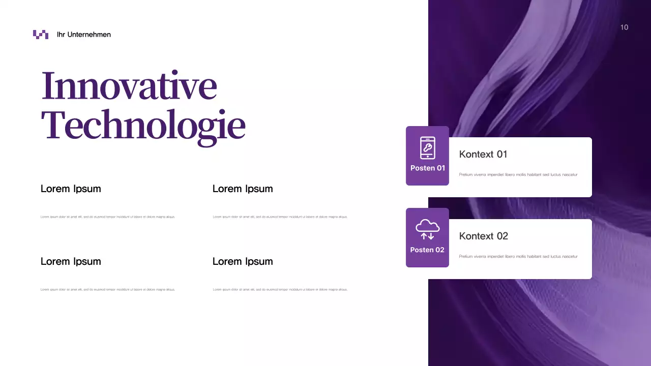 Lila Abstrakt Business Präsentation