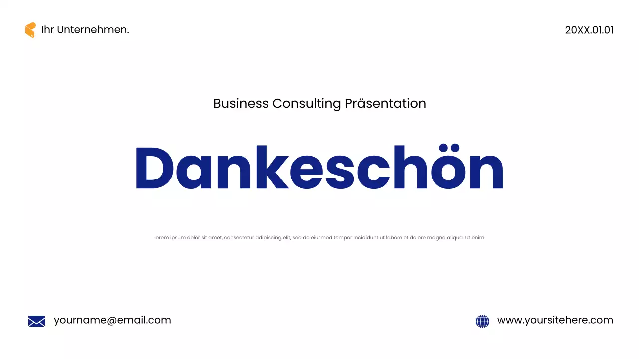 Blue Modern Consulting Präsentation