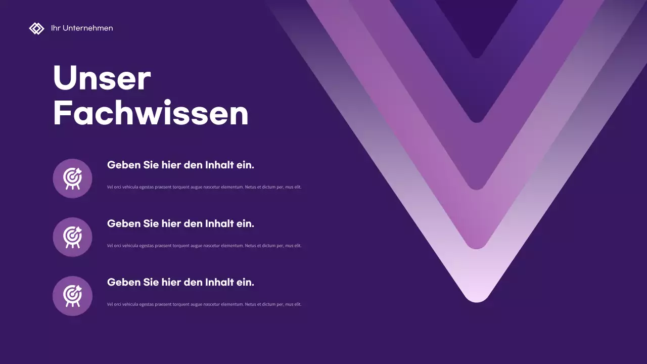Lila Geometrische Business Präsentation