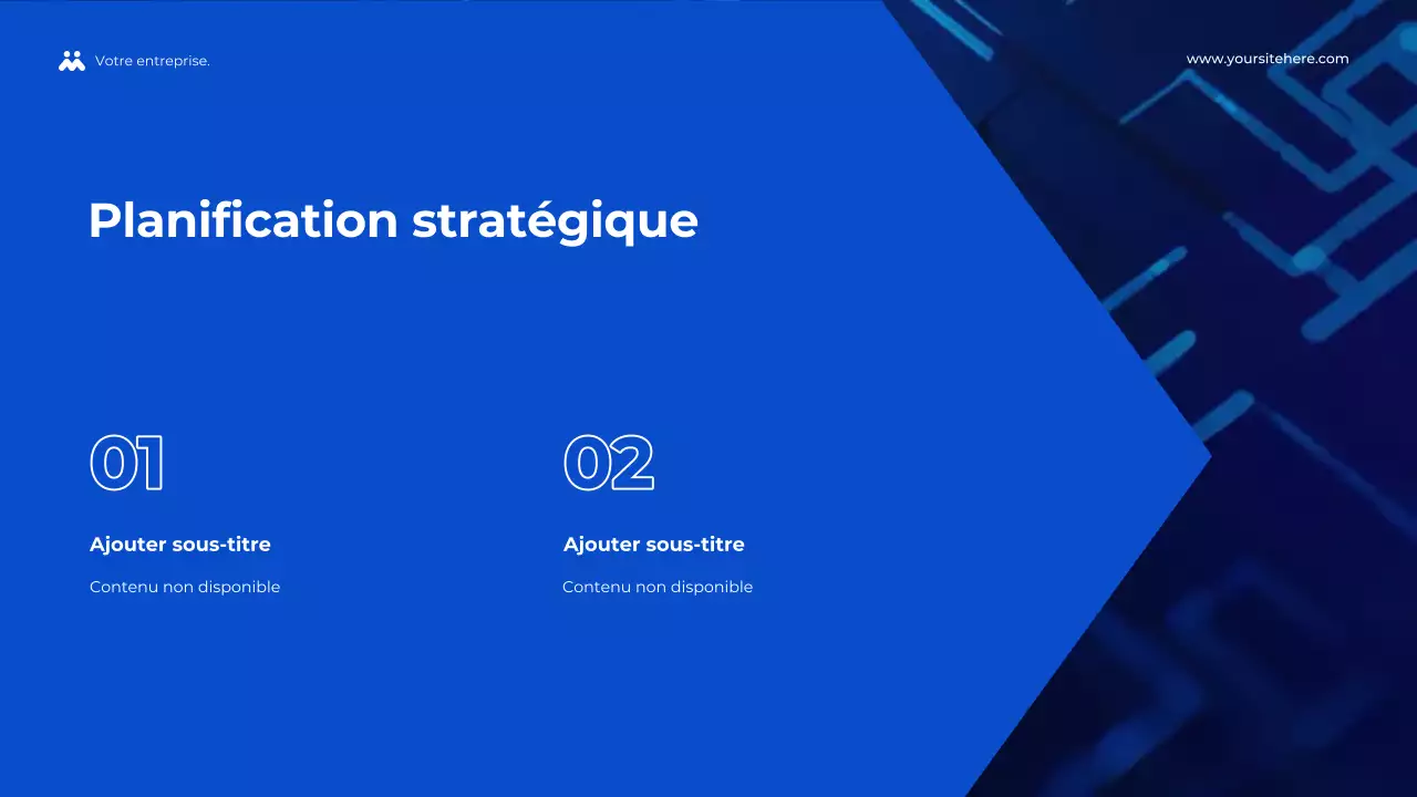 Présentation d'entreprise géométrique bleue