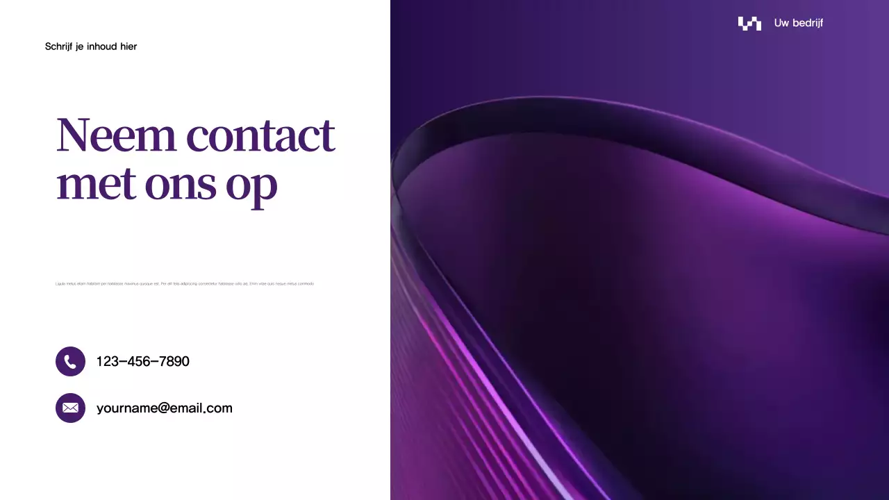 Paarse abstracte zakelijke presentatie