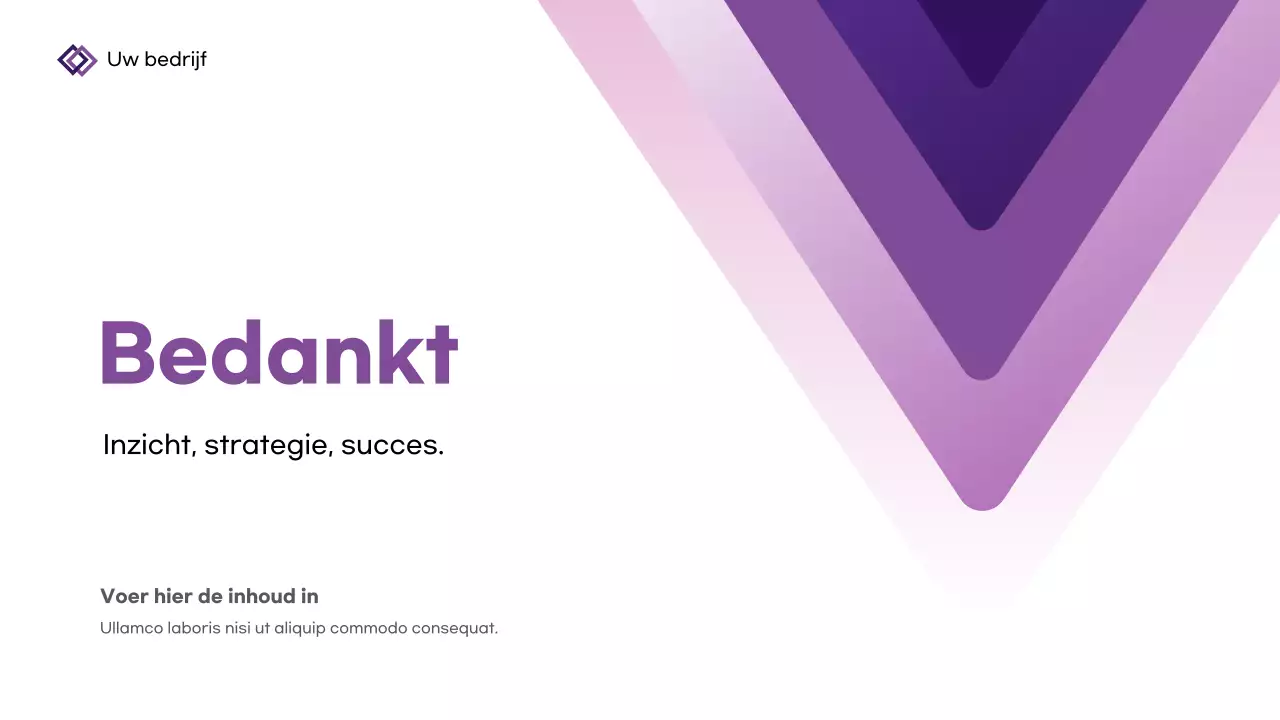 Paarse geometrische zakelijke presentatie