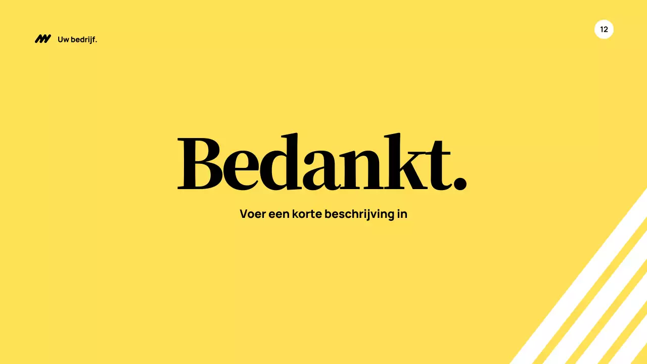 Gele moderne bedrijfspresentatie