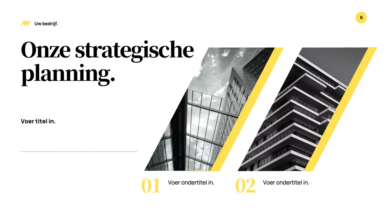 Gele moderne bedrijfspresentatie