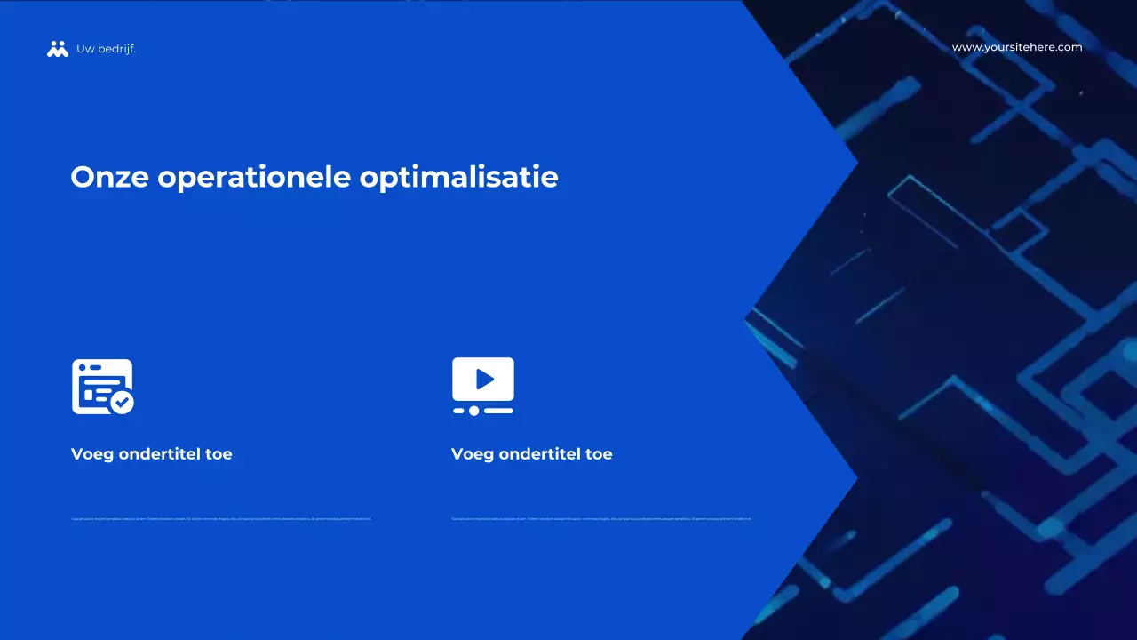 Blauwe Geometrische Zakelijke Presentatie