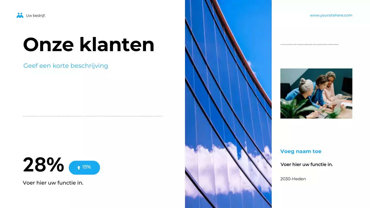 Blauwe Geometrische Zakelijke Presentatie