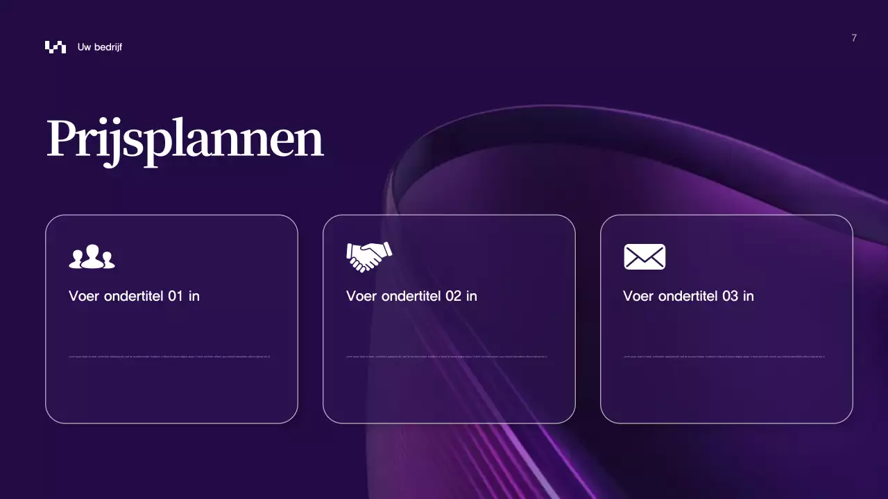 Paarse abstracte zakelijke presentatie