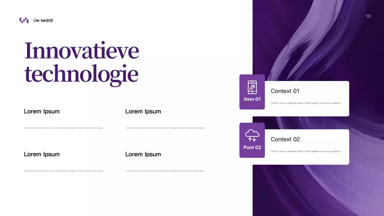 Paarse abstracte zakelijke presentatie