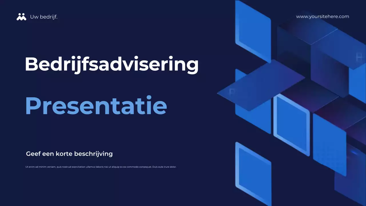 Blauwe Geometrische Zakelijke Presentatie