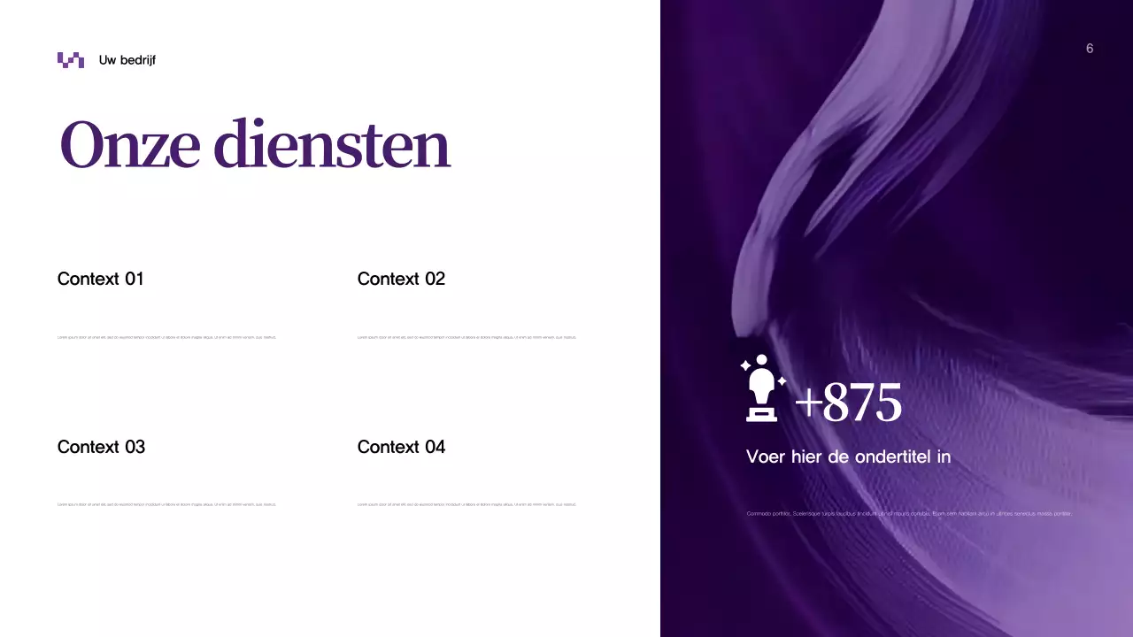 Paarse abstracte zakelijke presentatie