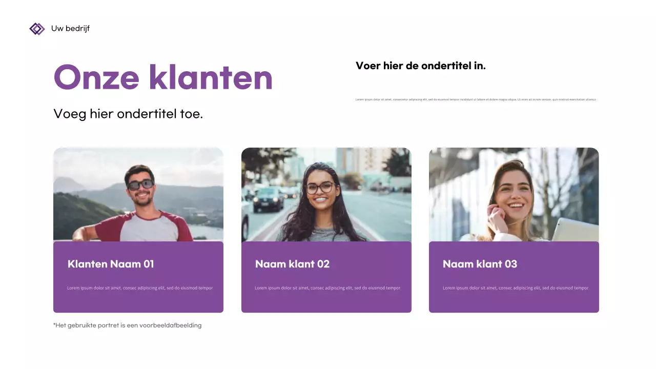 Paarse geometrische zakelijke presentatie