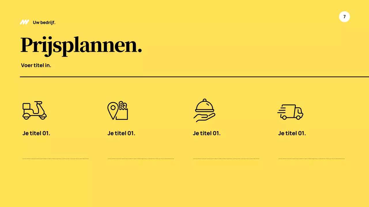 Gele moderne bedrijfspresentatie