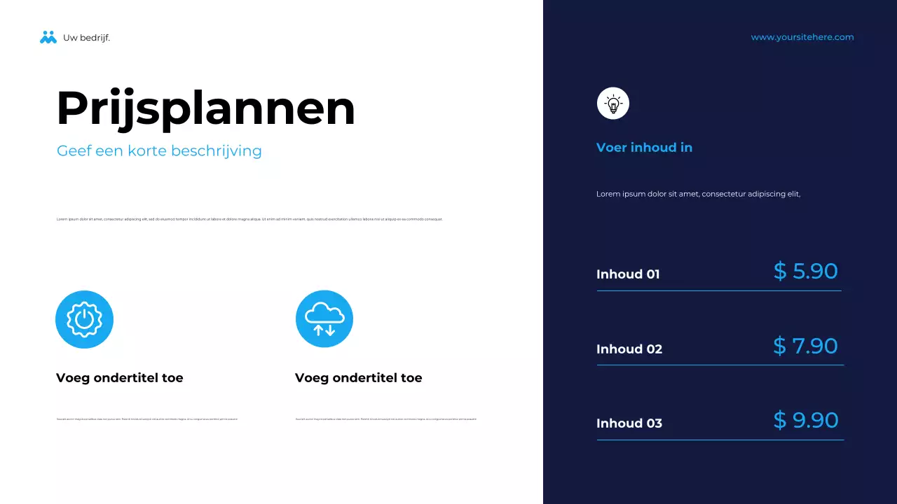 Blauwe Geometrische Zakelijke Presentatie