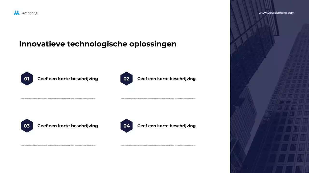 Blauwe Geometrische Zakelijke Presentatie