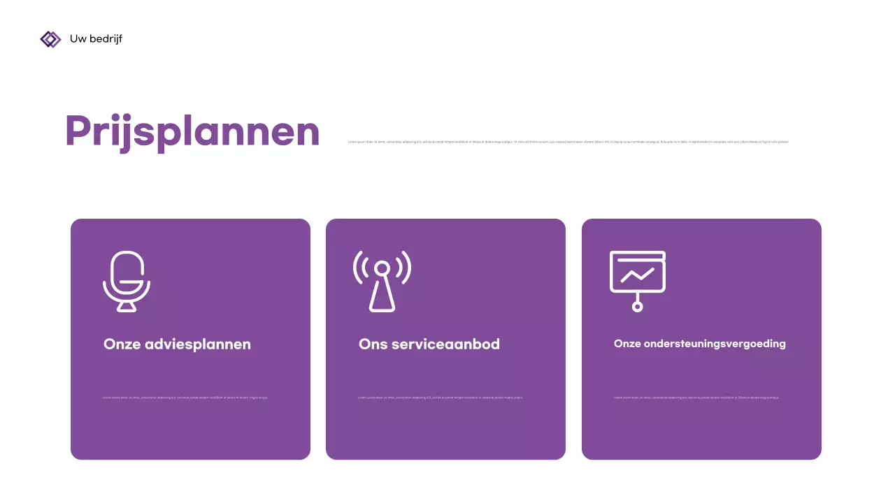 Paarse geometrische zakelijke presentatie