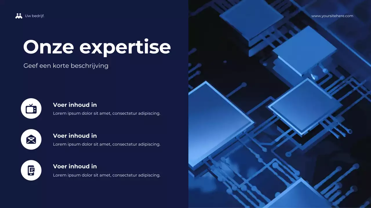 Blauwe Geometrische Zakelijke Presentatie