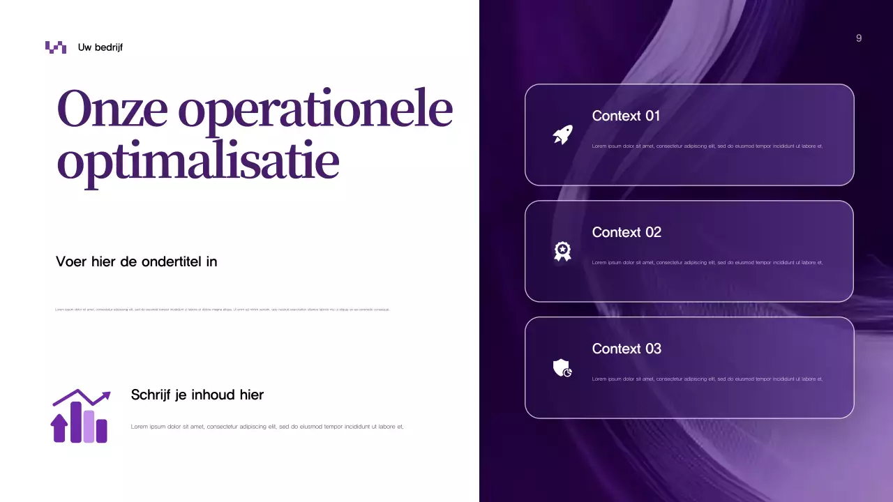 Paarse abstracte zakelijke presentatie