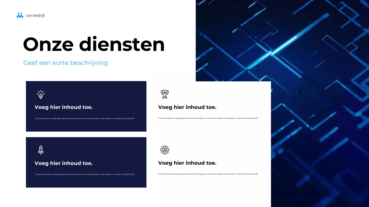 Blauwe Geometrische Zakelijke Presentatie