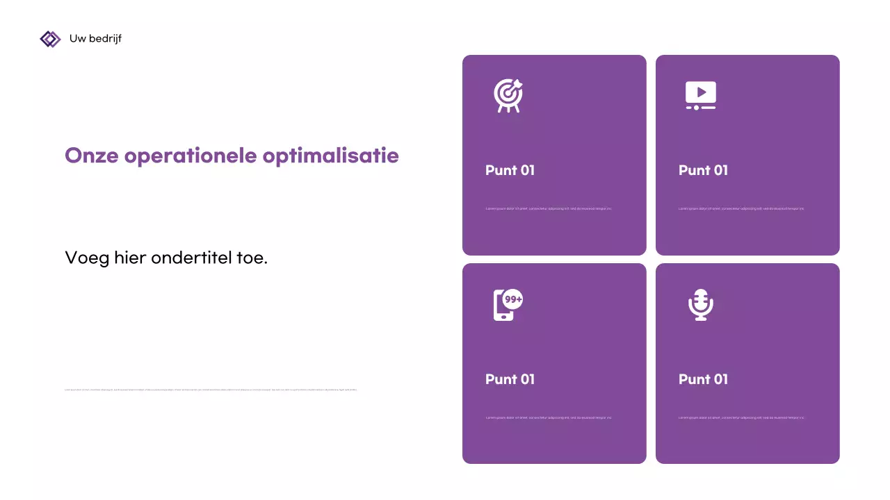 Paarse geometrische zakelijke presentatie