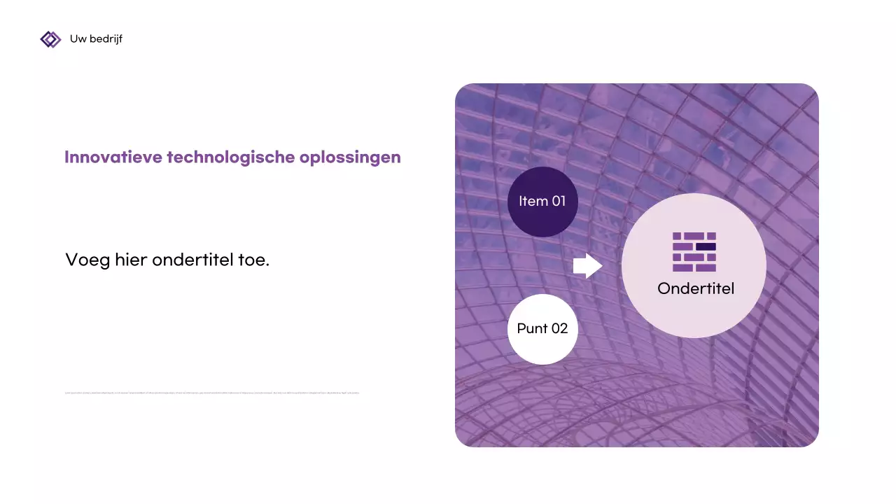 Paarse geometrische zakelijke presentatie