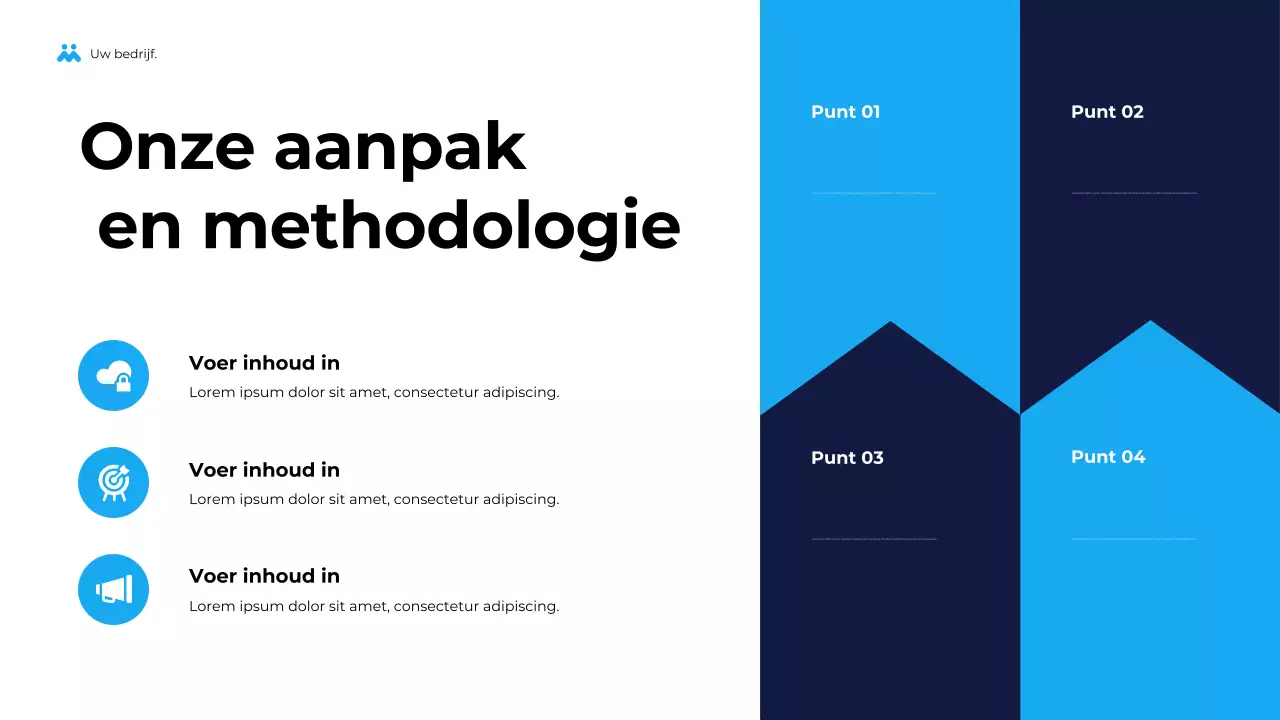 Blauwe Geometrische Zakelijke Presentatie