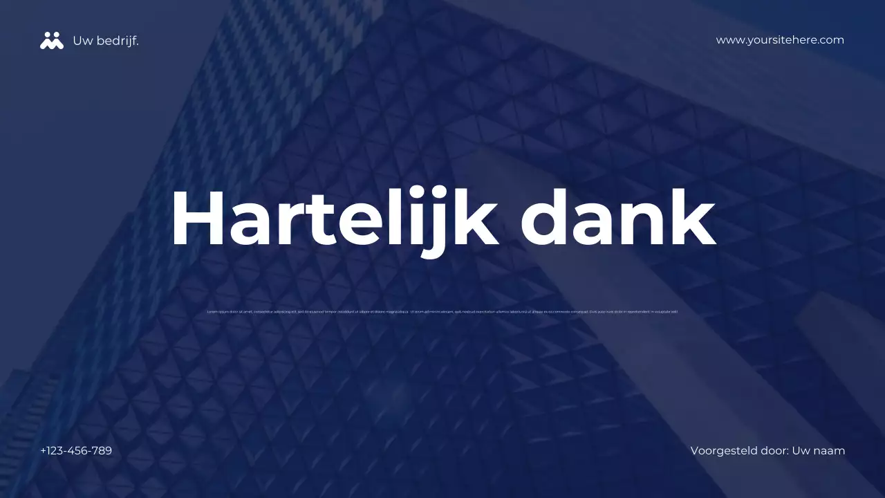 Blauwe Geometrische Zakelijke Presentatie