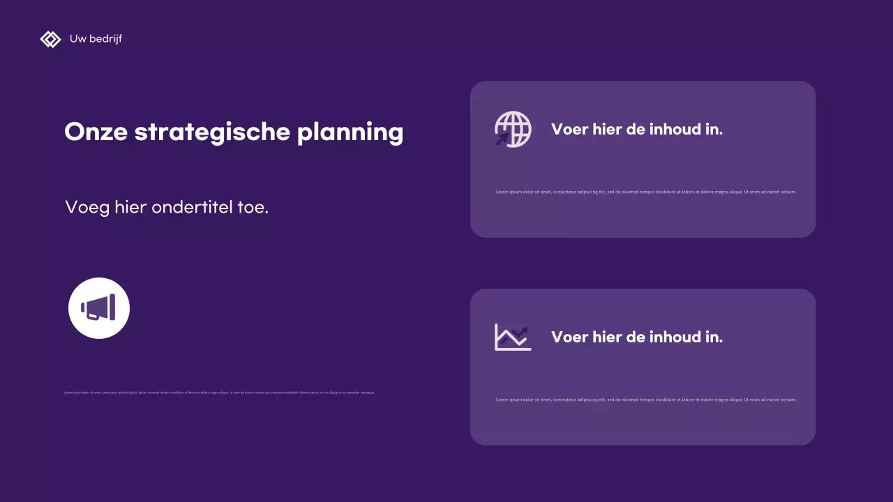 Paarse geometrische zakelijke presentatie