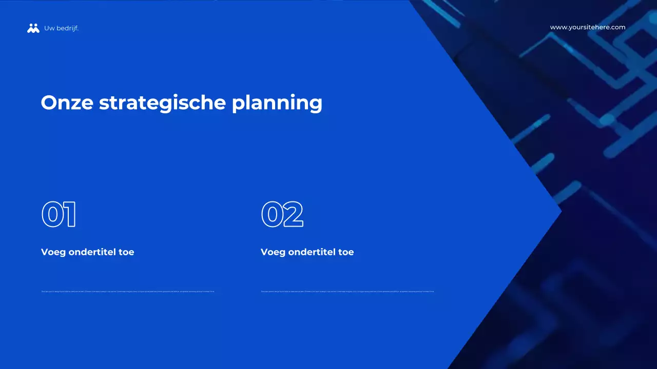 Blauwe Geometrische Zakelijke Presentatie