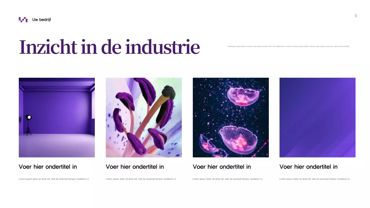 Paarse abstracte zakelijke presentatie