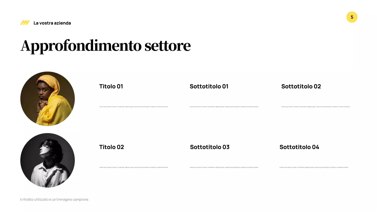 Giallo Presentazione aziendale moderna
