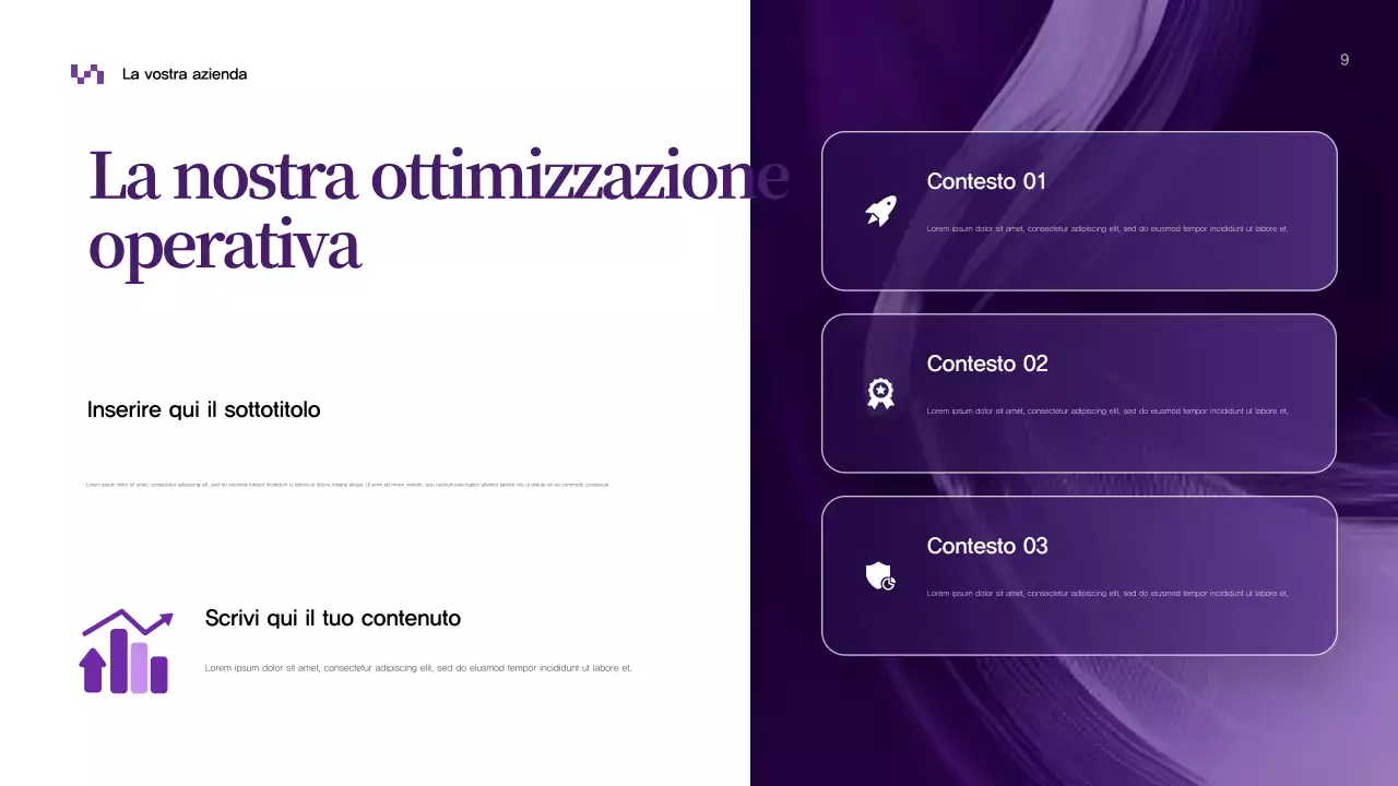 Presentazione aziendale astratta viola