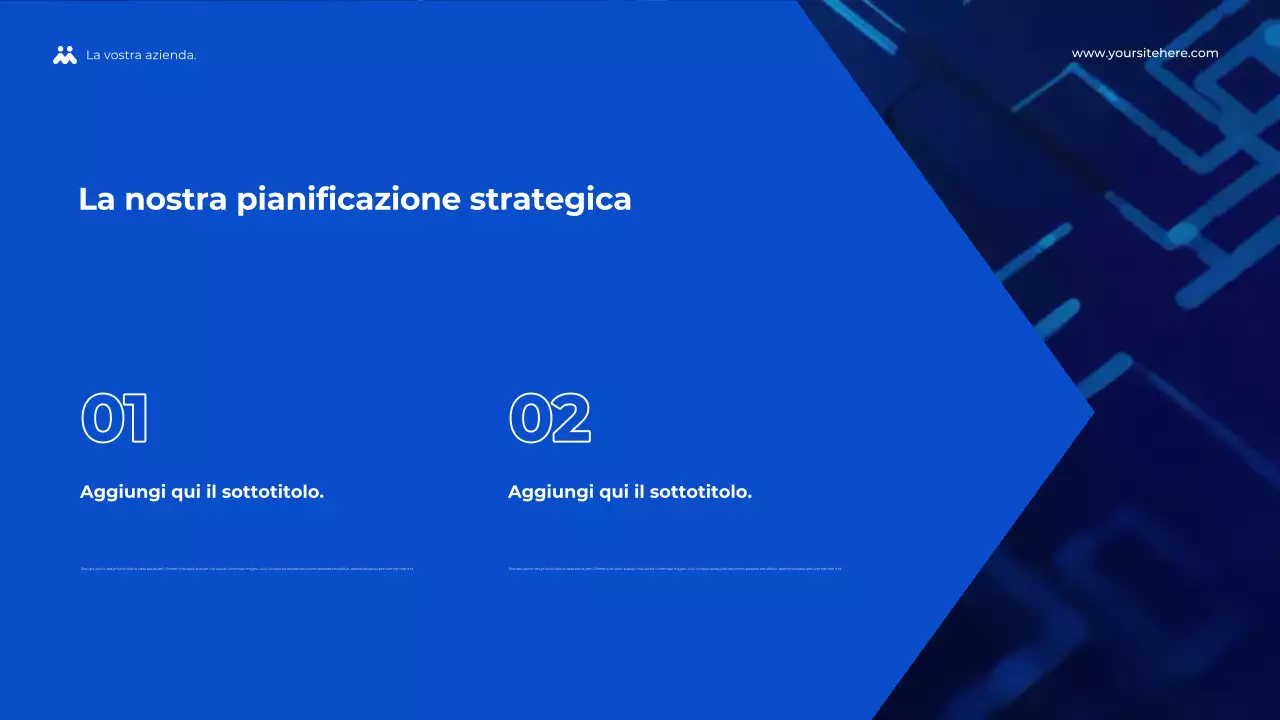 Presentazione aziendale geometrica blu