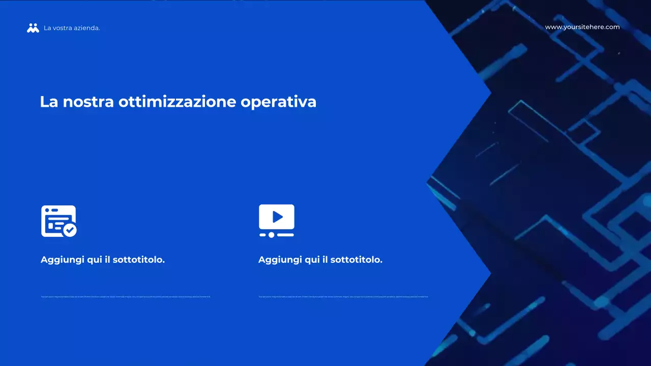 Presentazione aziendale geometrica blu