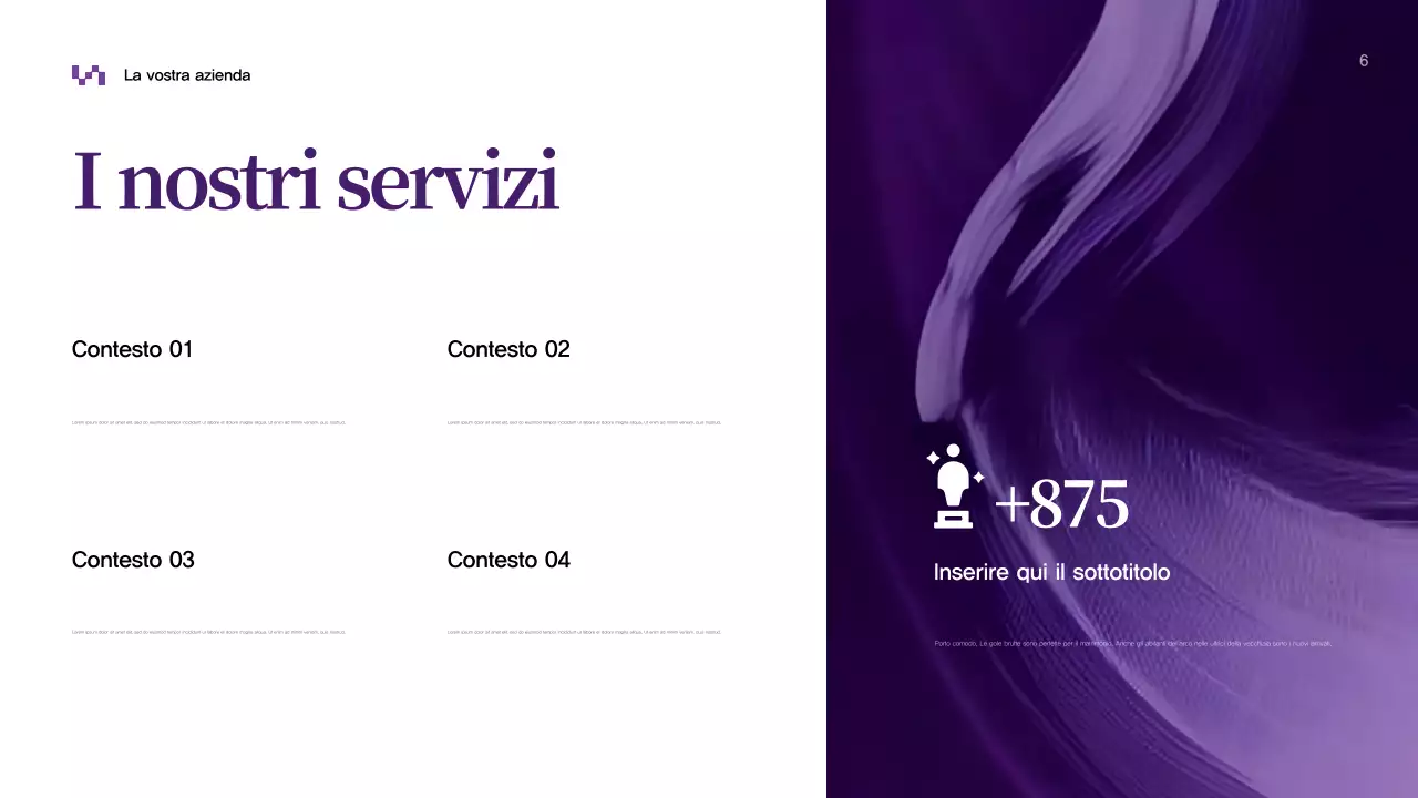 Presentazione aziendale astratta viola